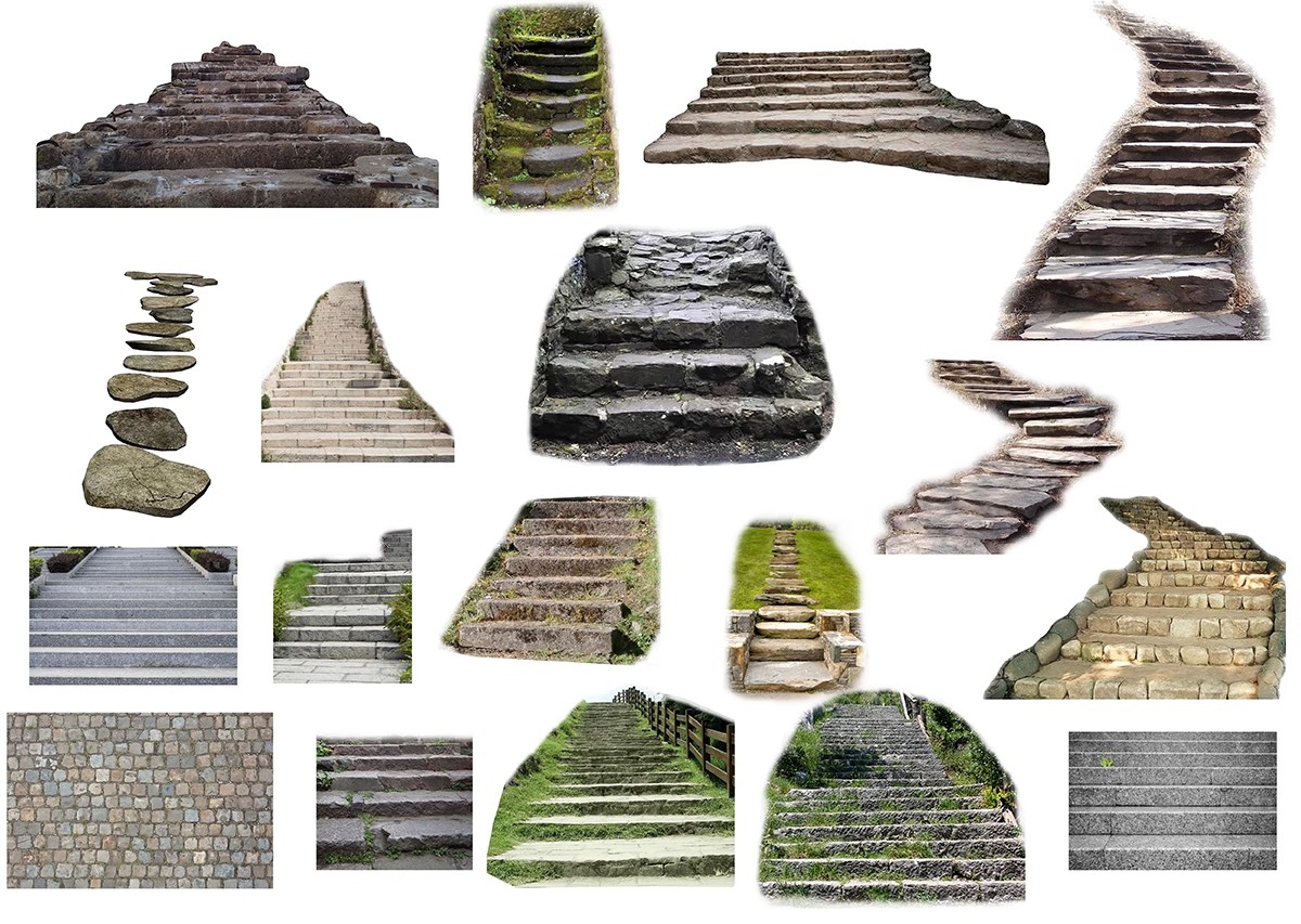 图片[16]-汀步平面彩平图psd素材公园庭院效果踏步石园林小路青石板PS拼贴-大怪兽分享