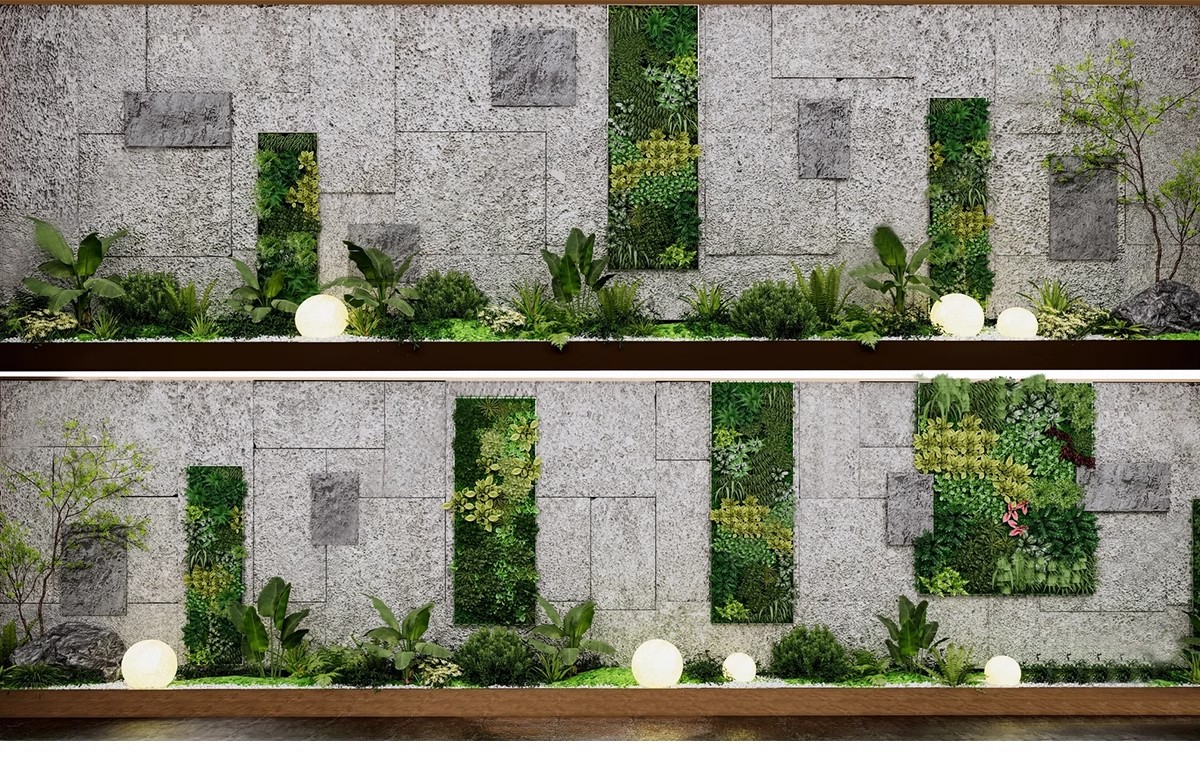 图片[22]-室内植物绿植墙花架垂直绿化绿墙办公室酒店咖啡厅su模型sketchup-大怪兽分享