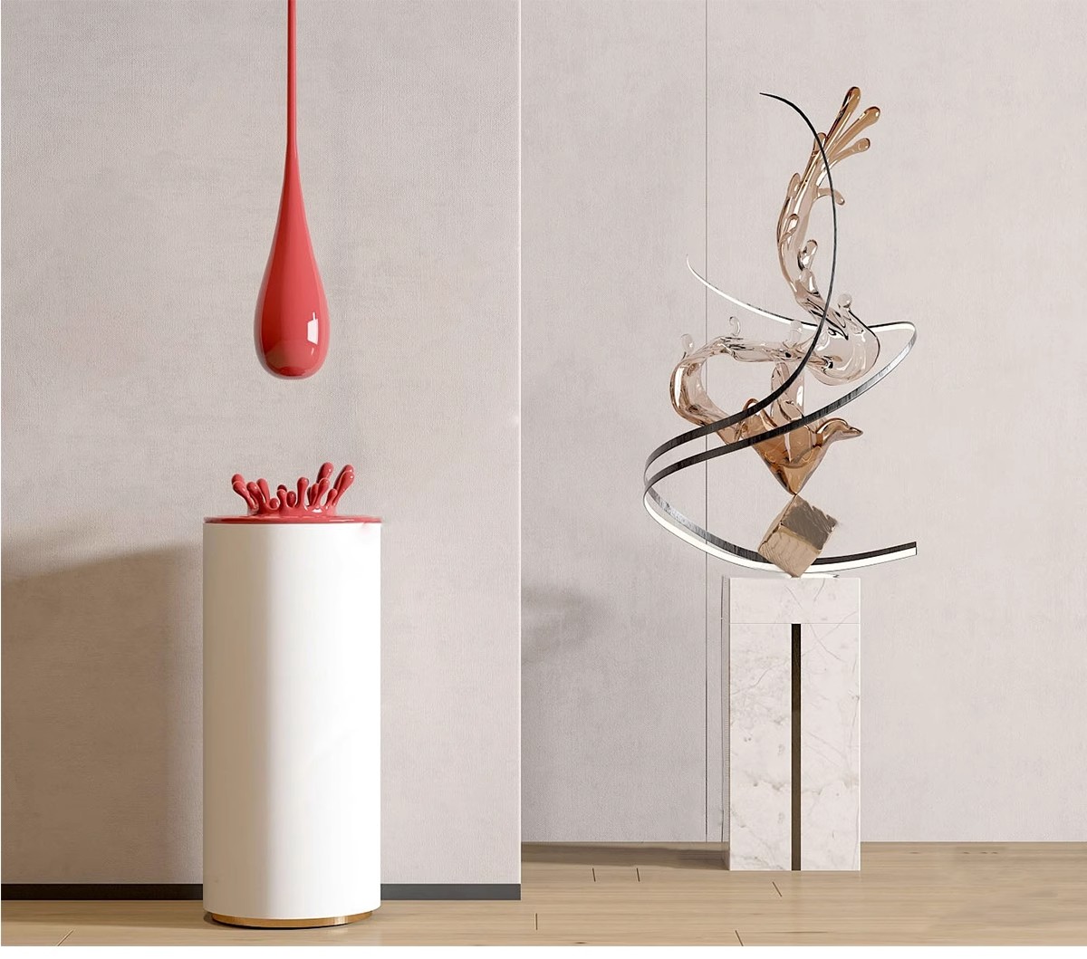 图片[27]-室内SU模型北欧创意雕塑摆件公仔现代装饰品组合挂画草图大师素材-大怪兽分享