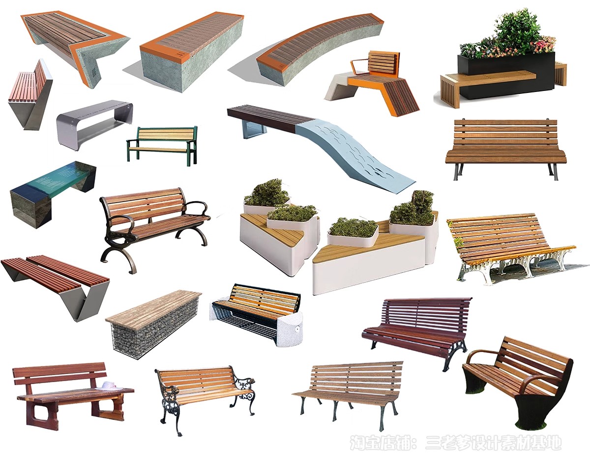 图片[16]-景观座椅树池坐凳ps素材 户外休闲公共公园小区PSD免扣效果图后期-大怪兽分享