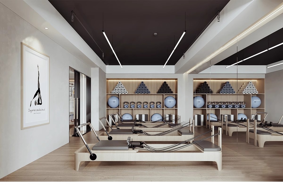 图片[16]-现代工业风健身房SU模型配套CAD施工图俱乐部私教瑜伽室草图大师-大怪兽分享