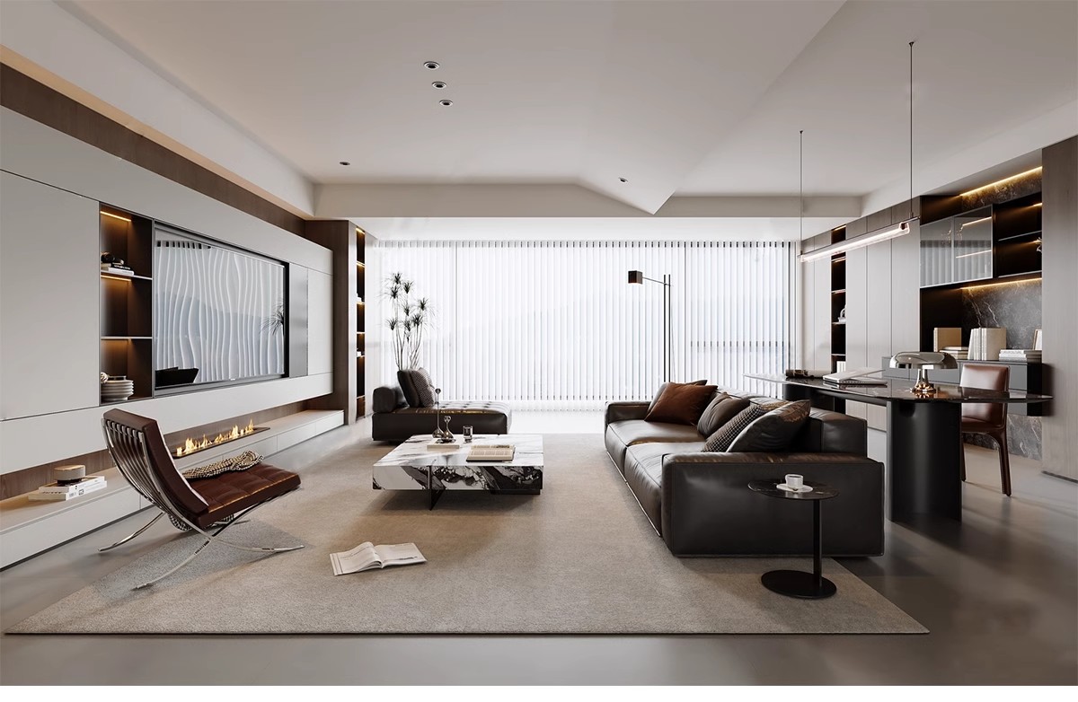 图片[16]-意式风格3d模型家装室内客厅现代轻奢意大利沙发家具双人床3dmax-大怪兽分享