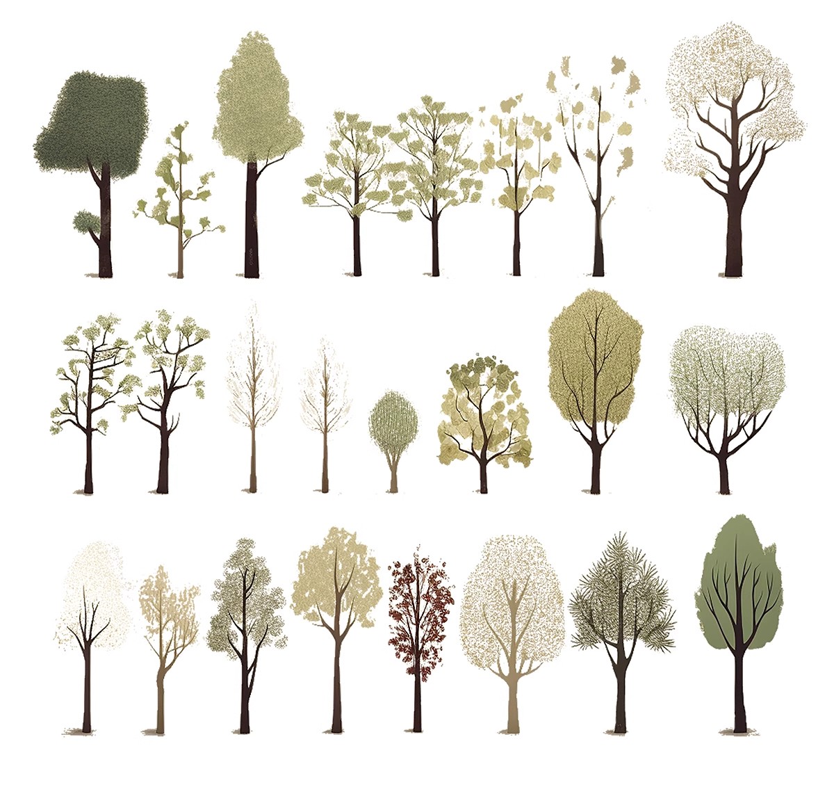 图片[16]-绿色纹理树PS素材竞赛风拼贴风小清新简约绿地鸟瞰轴测PSD文件PNG-大怪兽分享