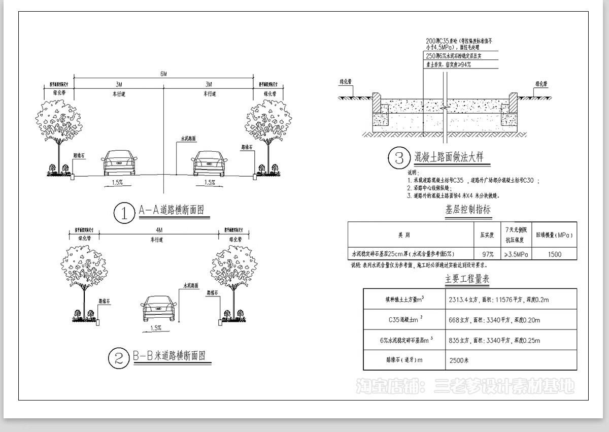 图片[16]-道路横断面剖面图CAD施工图断面图城市标准段绿化设计详图大样图-大怪兽分享
