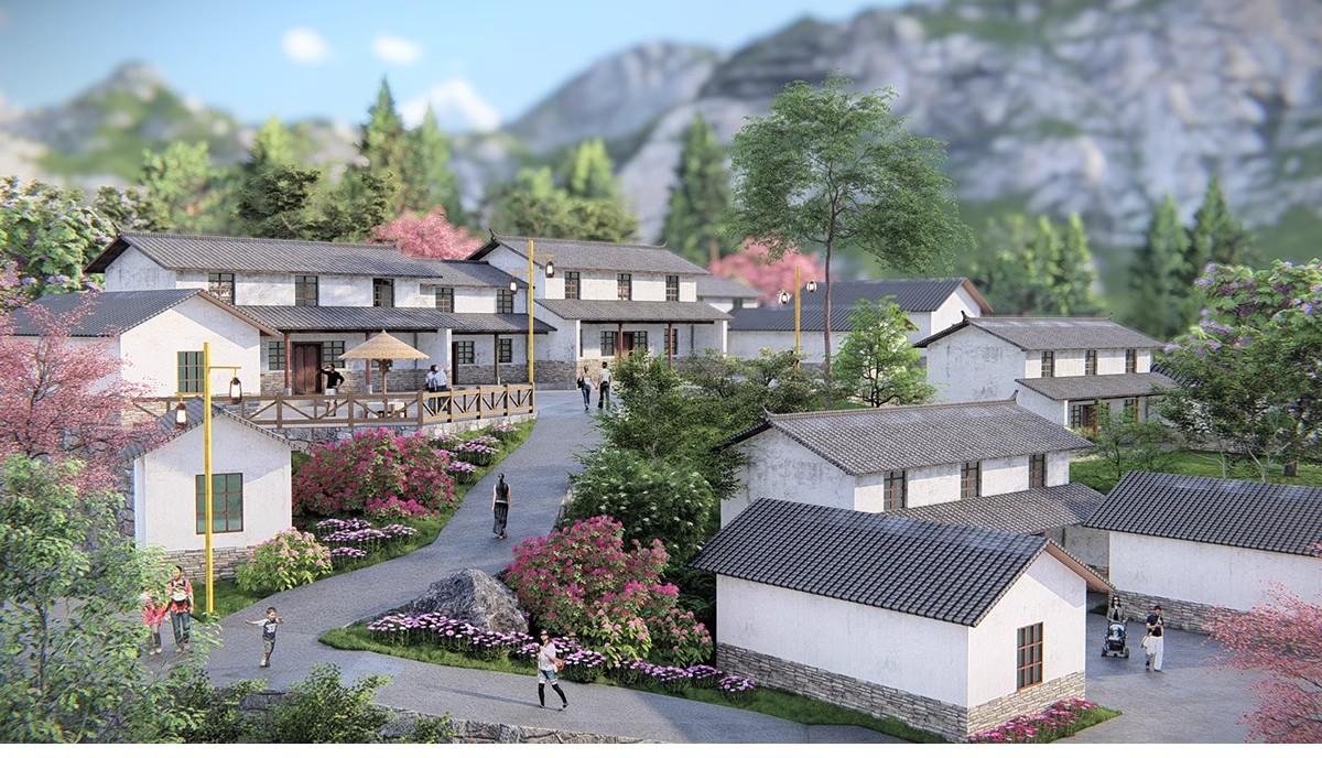 图片[16]-乡村住宅房屋建筑民居民房乡镇沿街楼房农村老房子改造su模型素材-大怪兽分享