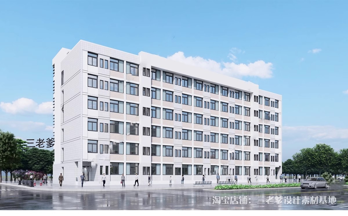 图片[16]-宿舍楼SU模型现代工厂区学校学生寝室职工公寓楼住宅建筑草图大师-大怪兽分享
