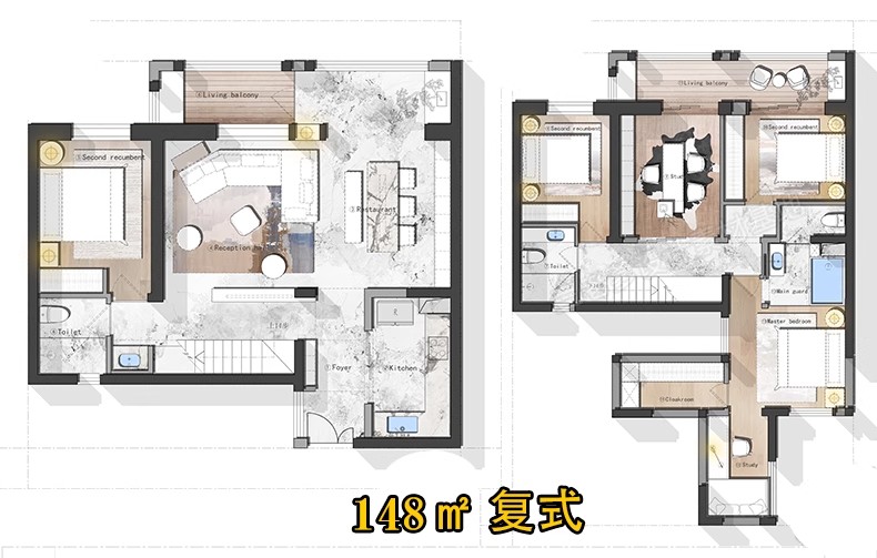 图片[16]-家装户型图室内设计平面家具布局图CAD方案ps分层PSD彩平图源文件-大怪兽分享
