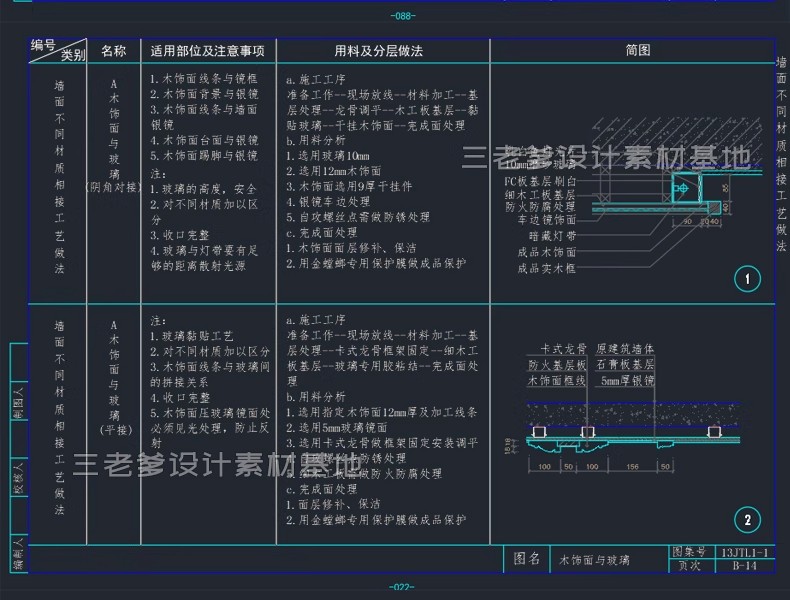 图片[17]-墙顶地天花吊顶石膏板室内CAD三大节点合辑含施工说明SU模型模块-大怪兽分享
