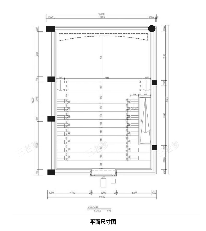 图片[16]-影剧院电影院剧场CAD平面布置方案文本建筑室内设计施工图纸素材-大怪兽分享