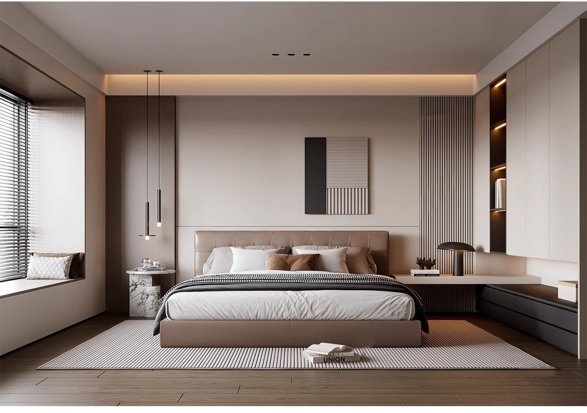 图片[16]-现代简约卧室3d模型双人大床品衣柜床头柜轻奢3dmax家装室内素材-大怪兽分享