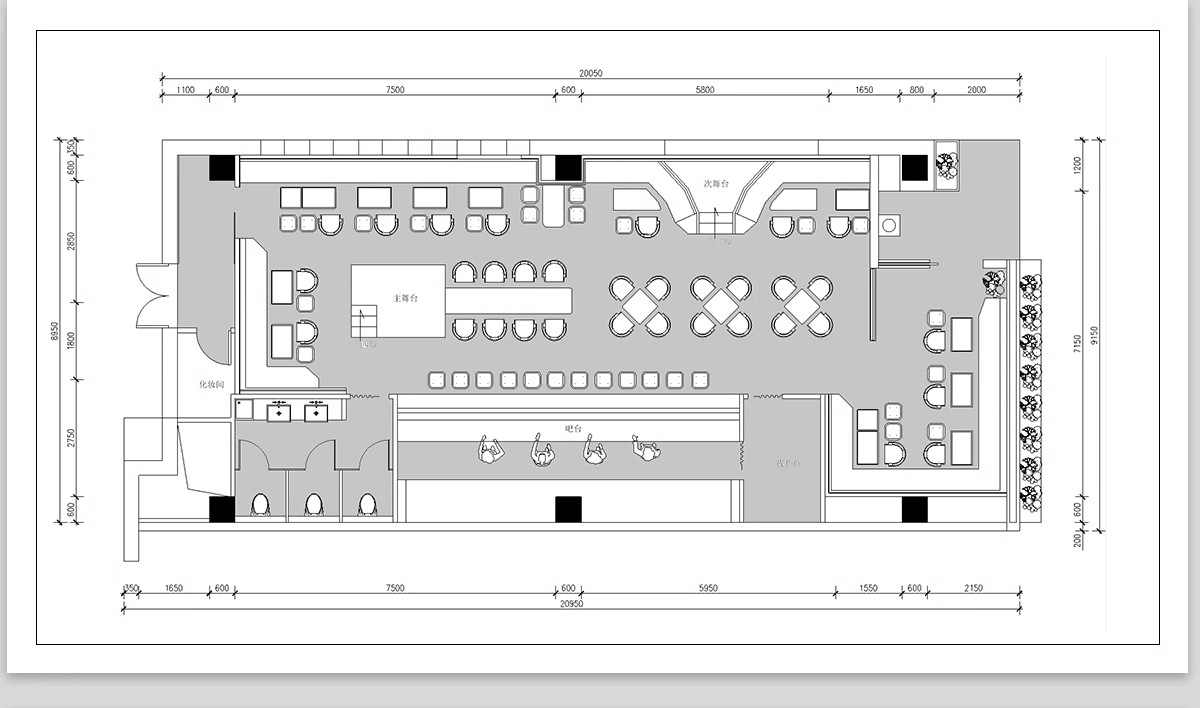 图片[16]-酒吧KTV装修设计cad施工图纸夜场夜总会3d效果图平面娱乐会所素材-大怪兽分享