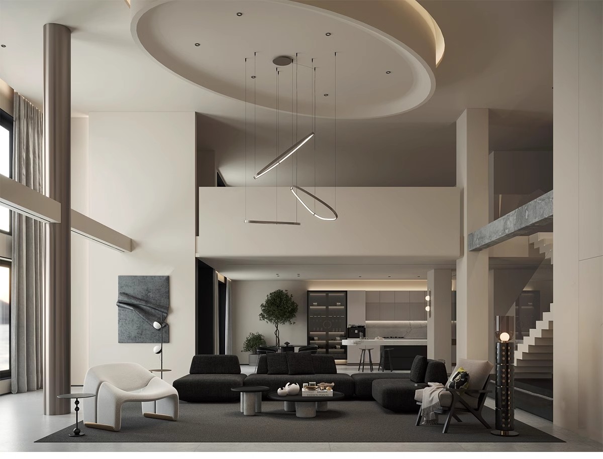 图片[16]-2025年现代简约复式挑空别墅3D模型库家装整体客厅卧室3Dmax素材-大怪兽分享