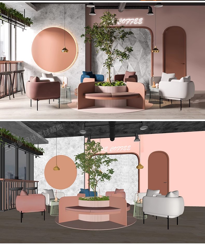 图片[40]-INS网红风LOFT工业风格咖啡厅奶茶店水吧草图大师SU模型CAD施工图-大怪兽分享