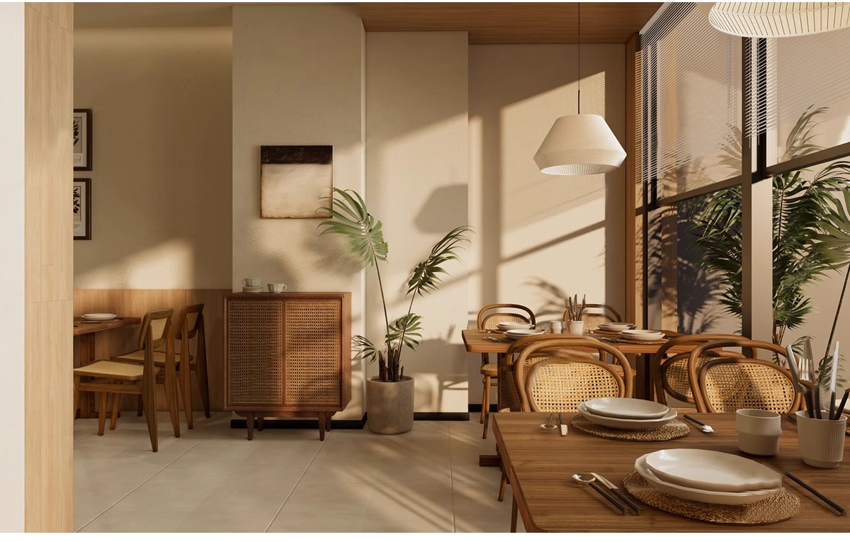 图片[17]-侘寂风餐厅室内设计饭店奶茶店咖啡厅餐饮空间工装草图大师SU模型-大怪兽分享