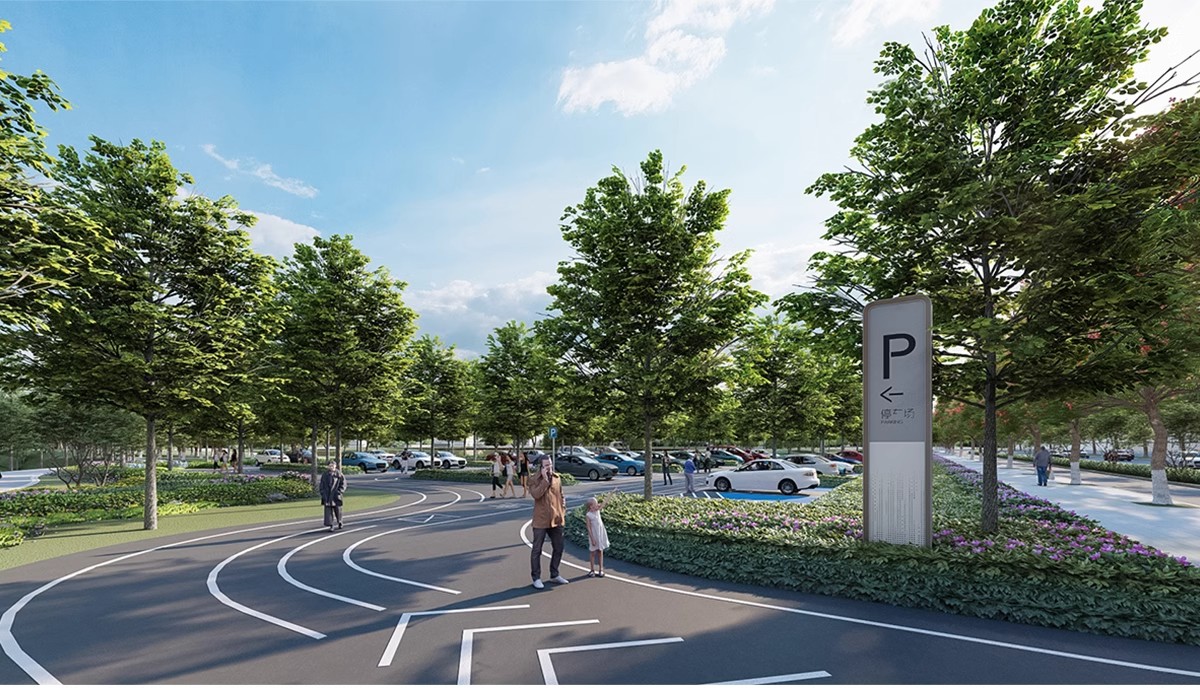 图片[17]-户外生态露天停车场SU模型公共停车坪停车位sketchup草图大师素材-大怪兽分享