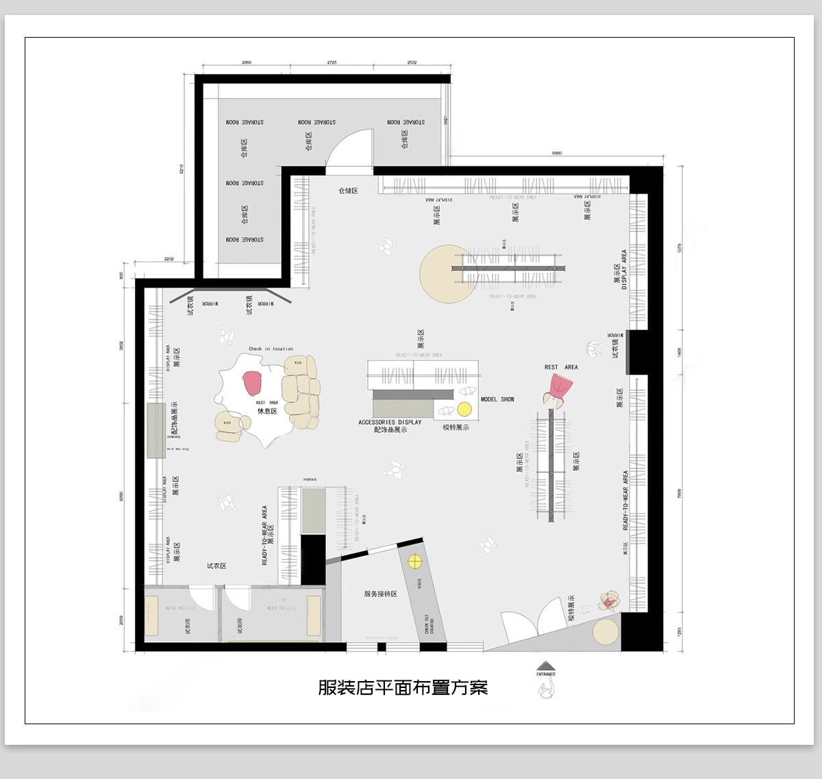 图片[16]-服装店专卖店创意构思方案CAD平面布局图优化设计素材库布置规划-大怪兽分享