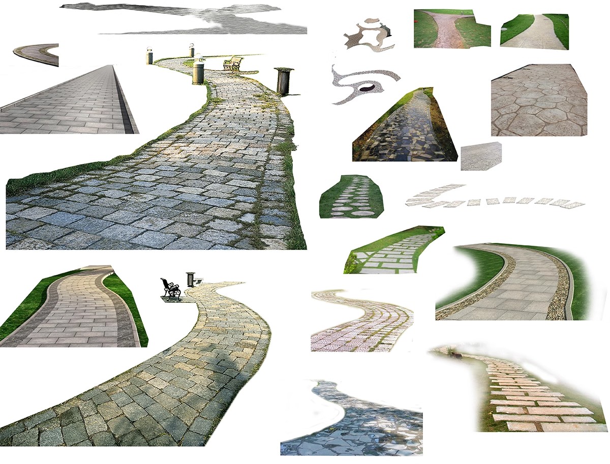 图片[17]-汀步平面彩平图psd素材公园庭院效果踏步石园林小路青石板PS拼贴-大怪兽分享