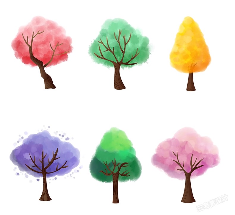 图片[17]-拼贴插画风小清新植物PSD建筑PS剖面Ai矢量立面树PNG免抠分层素材-大怪兽分享