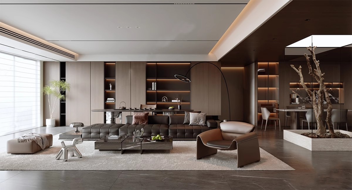 图片[17]-意式风格3d模型家装室内客厅现代轻奢意大利沙发家具双人床3dmax-大怪兽分享