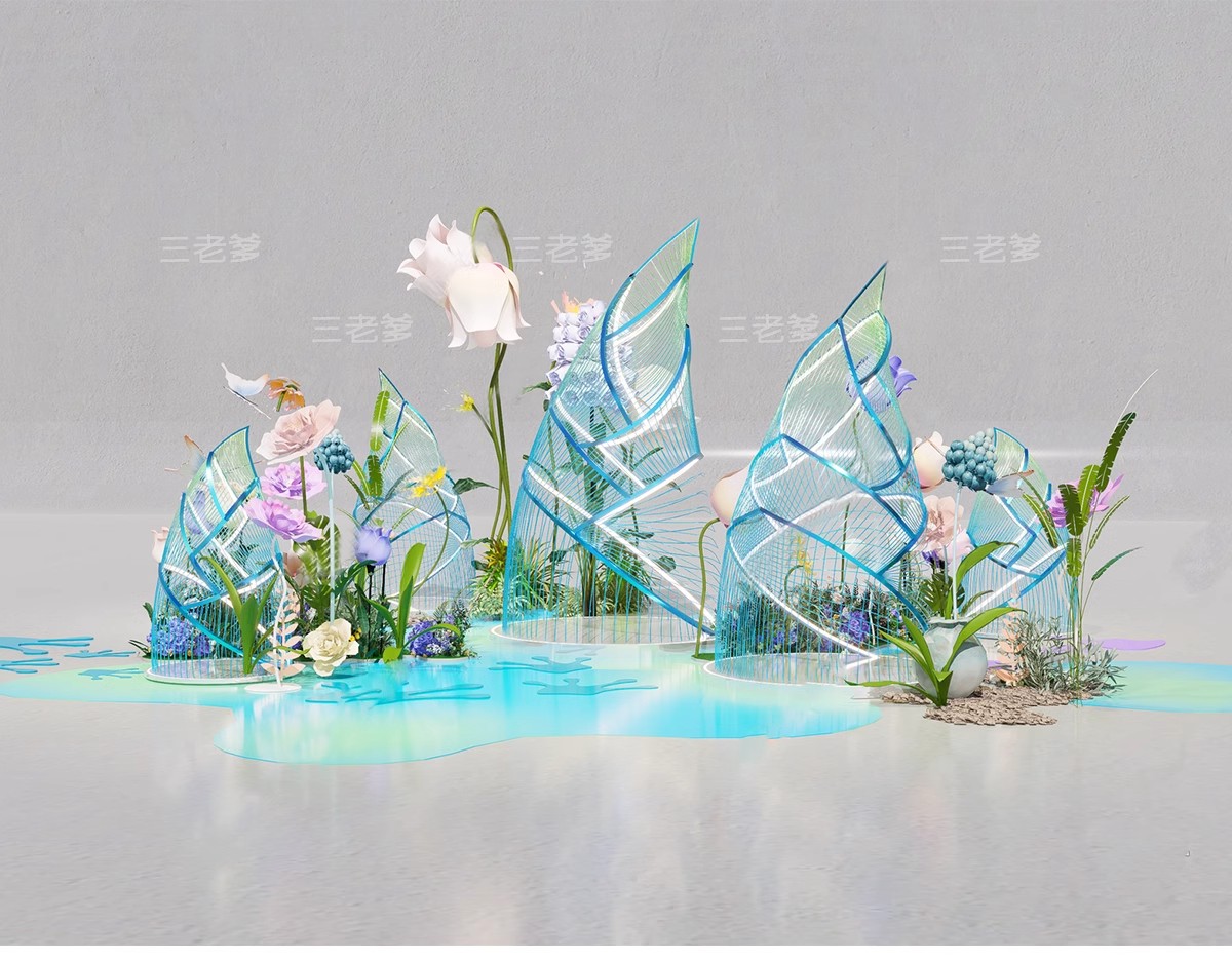 图片[17]-网红风橱窗饰品摆件美陈服装商场SU模型婚礼婚庆现场背景草图大师-大怪兽分享