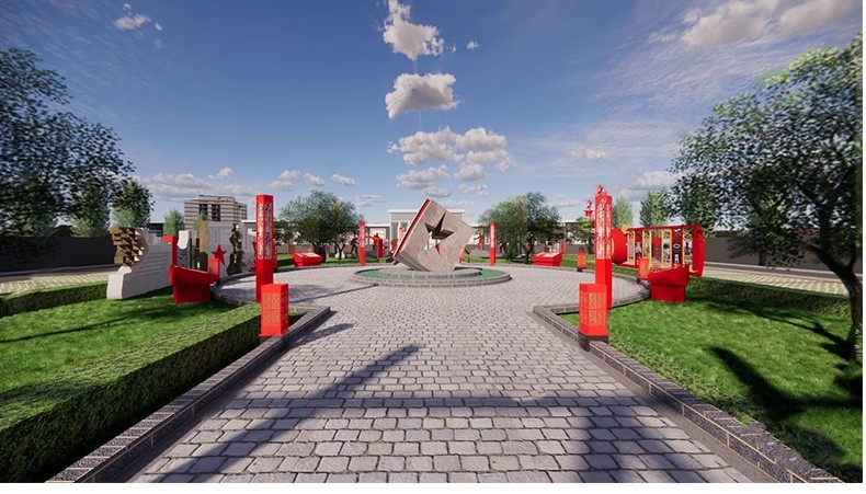 图片[17]-红色文化党建主题美丽乡村新农村公园广场旅游景区草图大师SU模型-大怪兽分享