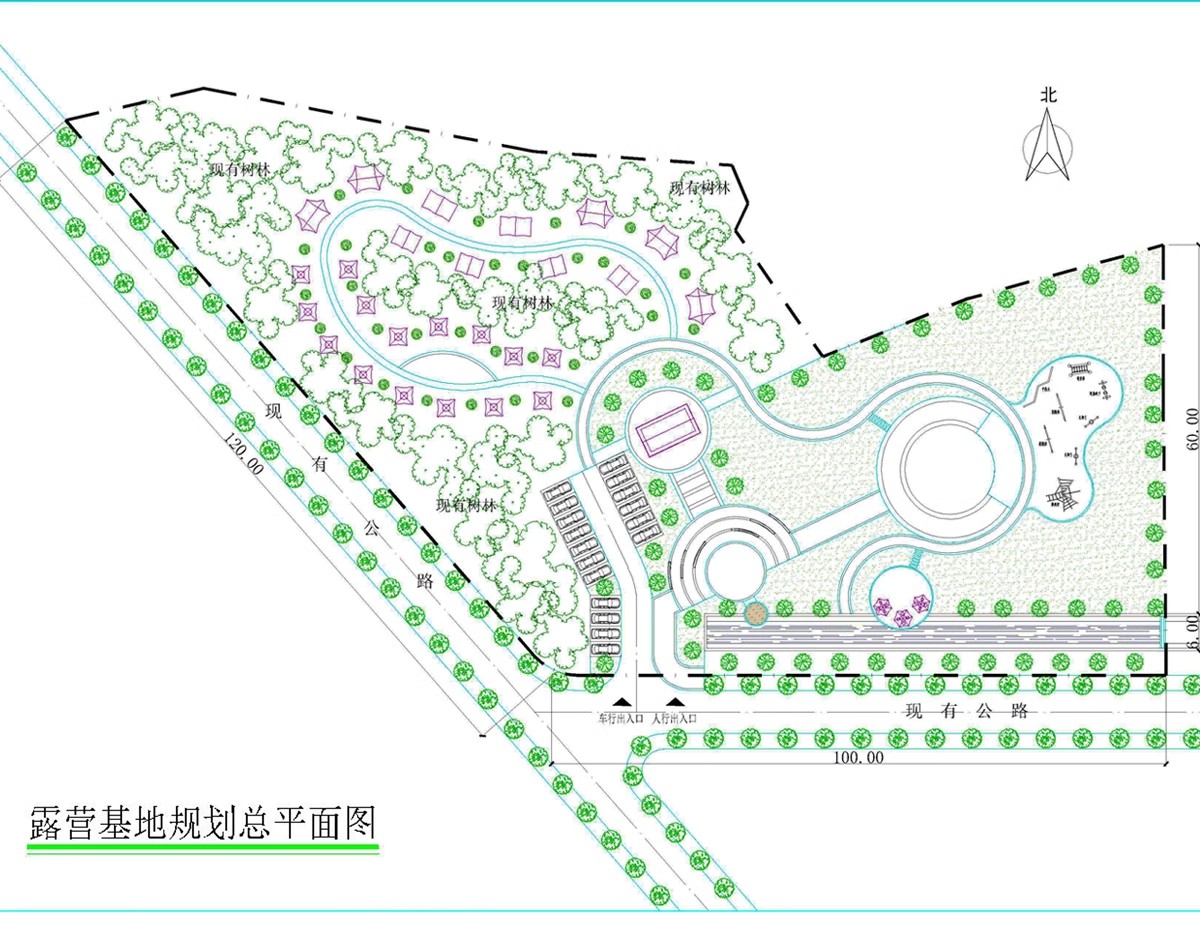 图片[17]-露营地帐篷野营基地cad施工图 户外房车营地公园景观总平面图方案-大怪兽分享