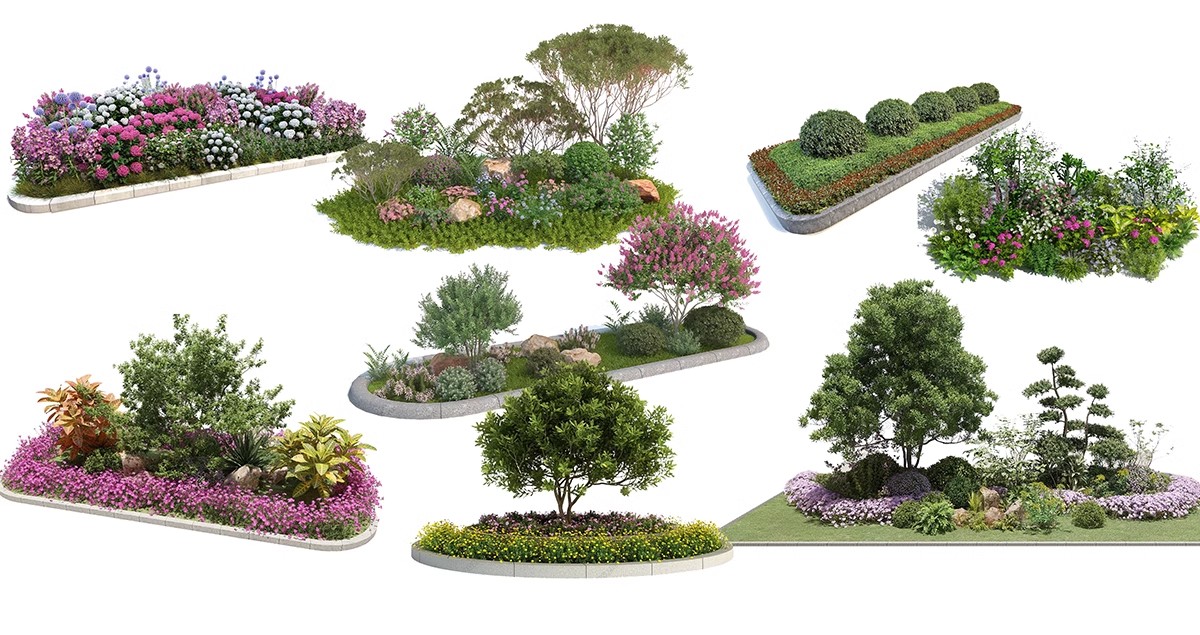 图片[16]-花坛树池ps素材库景观花镜花草植物乔灌木造型组团psd免抠效果图-大怪兽分享