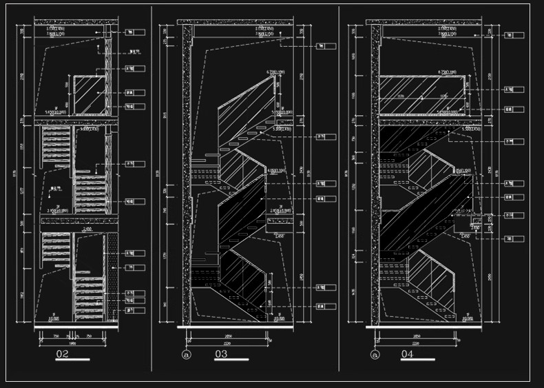 图片[17]-室内住宅楼梯节点大样图平面立面图剖面图扶手栏杆cad图纸施工图-大怪兽分享