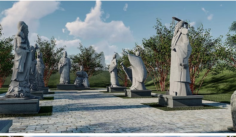 图片[17]-古代圣贤近代伟人历史人物石雕孔子景观雕塑小品su模型库草图大师-大怪兽分享