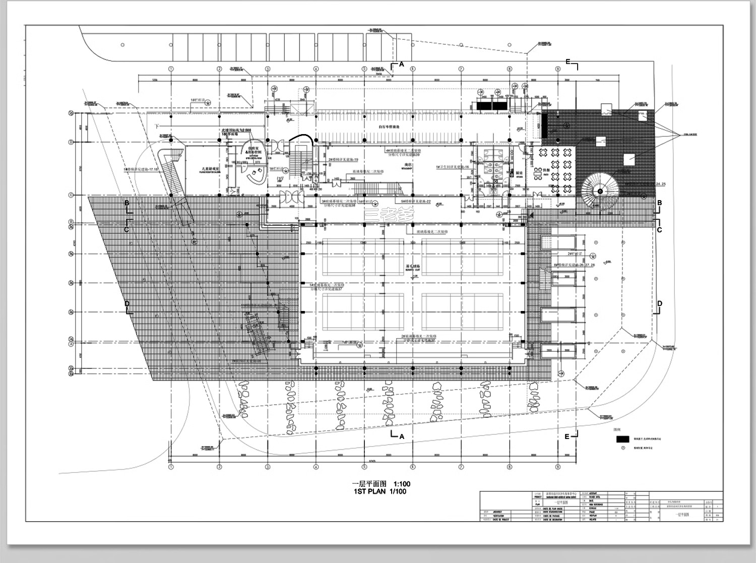 图片[17]-体育馆CAD施工图平面图篮球运动场健身中心建筑规划方案素材设计-大怪兽分享