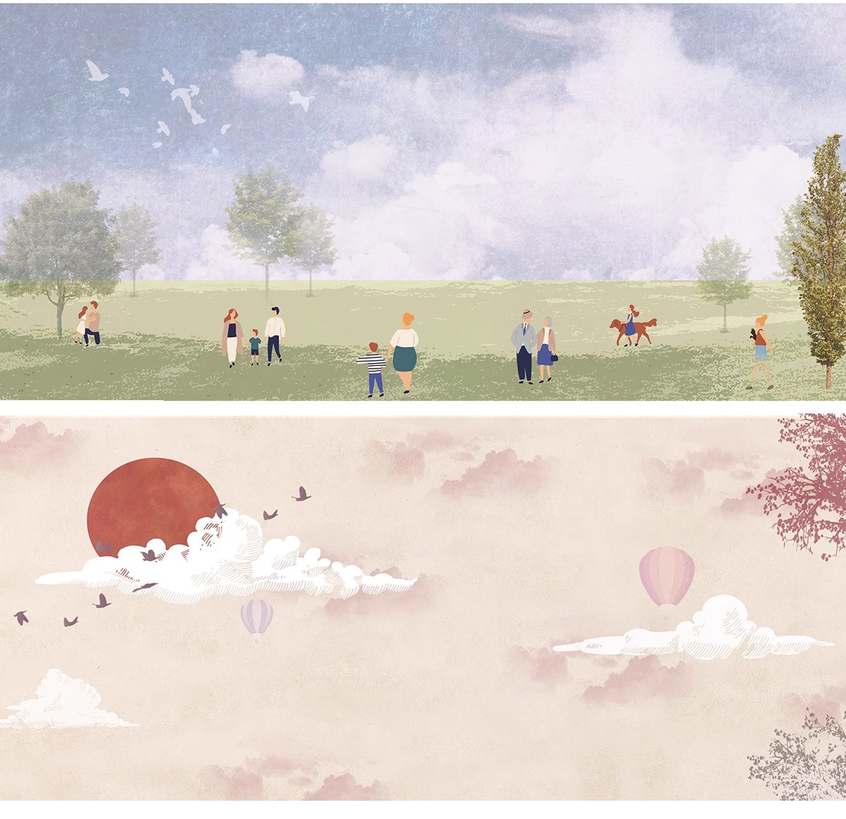 图片[17]-插画风拼贴矢量线稿风手绘白云朵天空背景云彩PSD分层素材PNG免扣-大怪兽分享