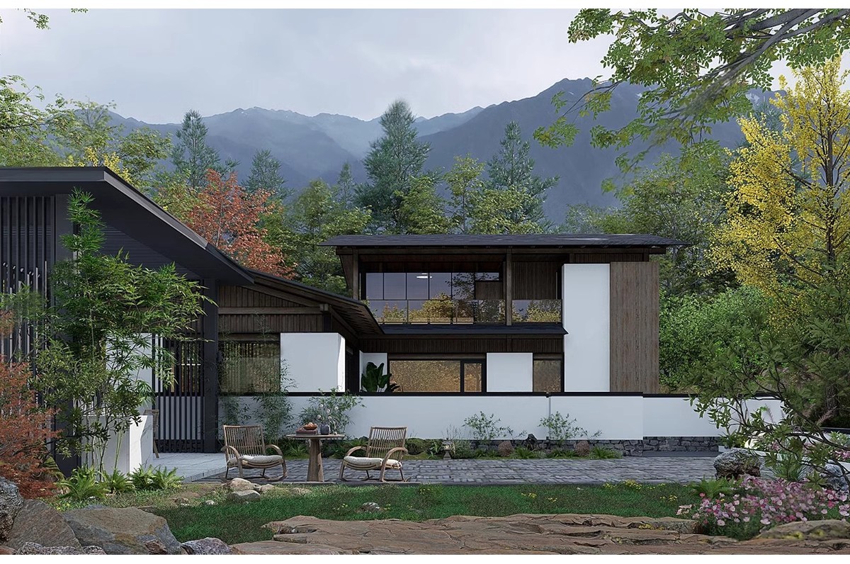 图片[18]-农村村庄落老房改造新中式景区民宿度假村美丽乡村SU模型草图大师-大怪兽分享