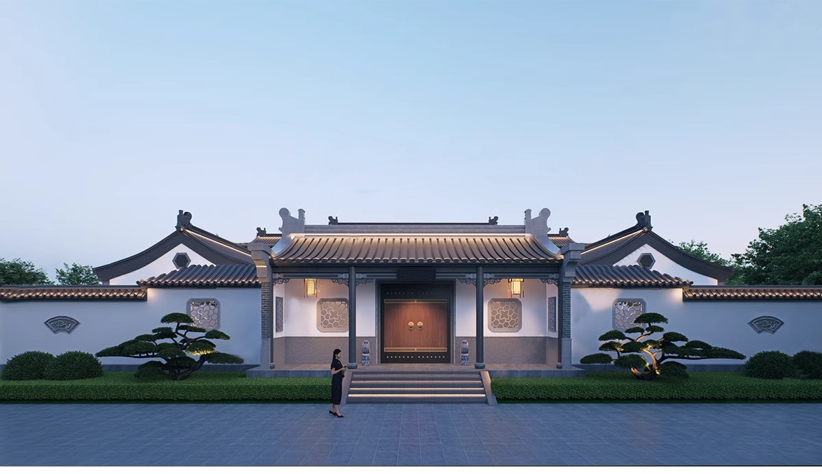图片[18]-美丽乡村新中式徽派民宿民居民房别墅四合院建筑草图大师SU模型库-大怪兽分享