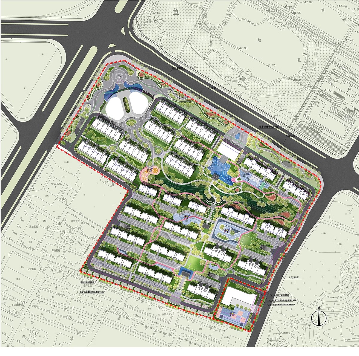 图片[22]-居住小区规划PSD总平面图设计素材 住宅园林景观PS彩色平面效果图-大怪兽分享