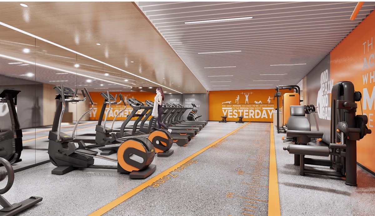 图片[18]-现代工业风健身房SU模型配套CAD施工图俱乐部私教瑜伽室草图大师-大怪兽分享