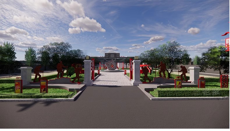 图片[18]-红色文化党建主题美丽乡村新农村公园广场旅游景区草图大师SU模型-大怪兽分享