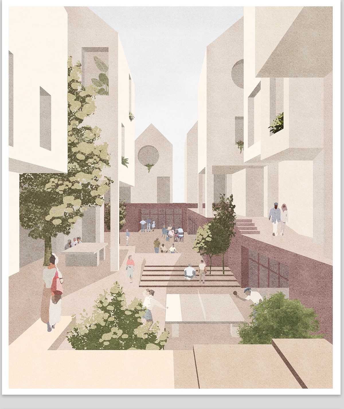 图片[18]-小清新竞赛风PS公园广场建筑景观插画风拼贴风效果图后期PSD素材-大怪兽分享