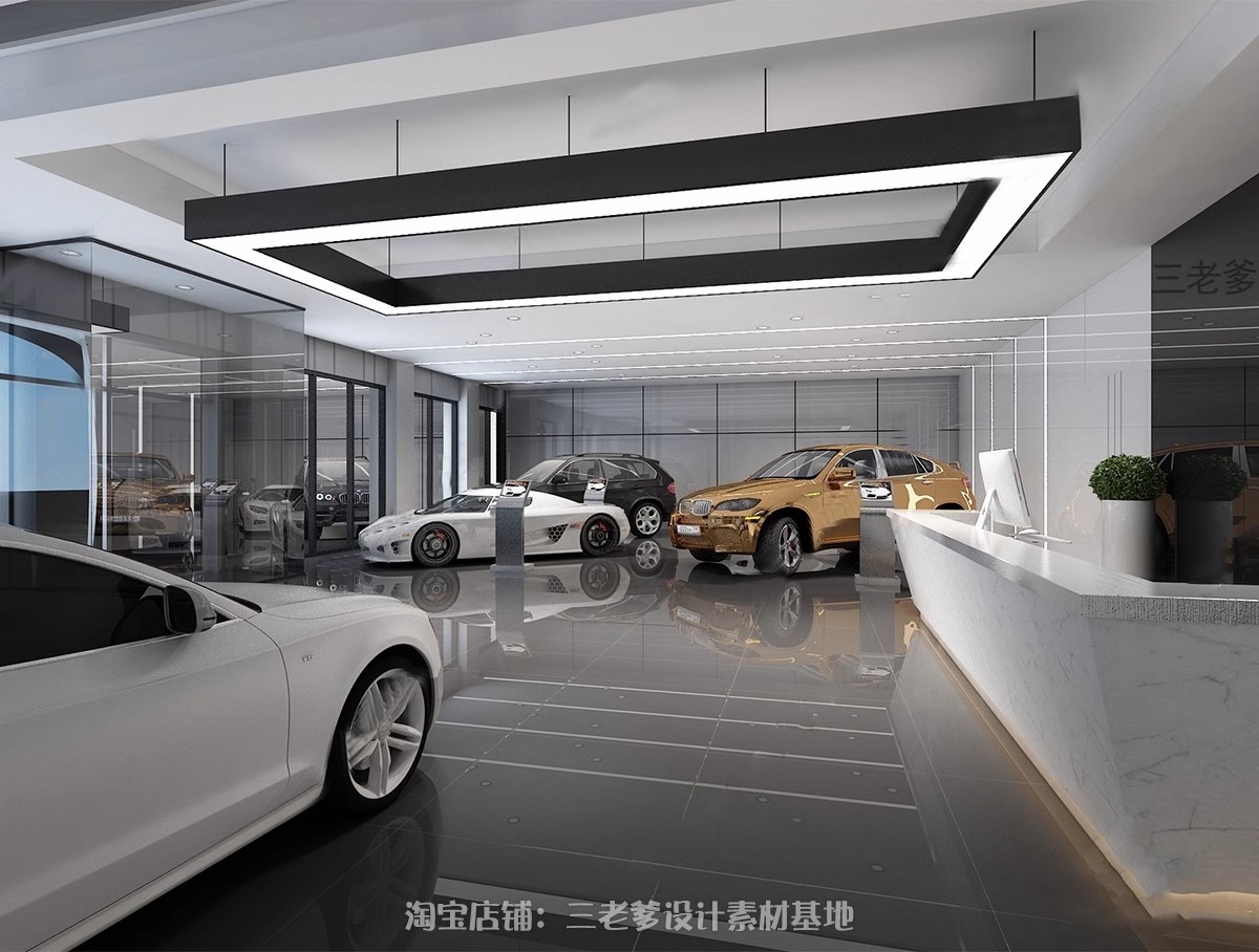 图片[18]-汽车展厅3d模型4S专卖店美容维修装修cad施工图设计3dmax效果图SU-大怪兽分享