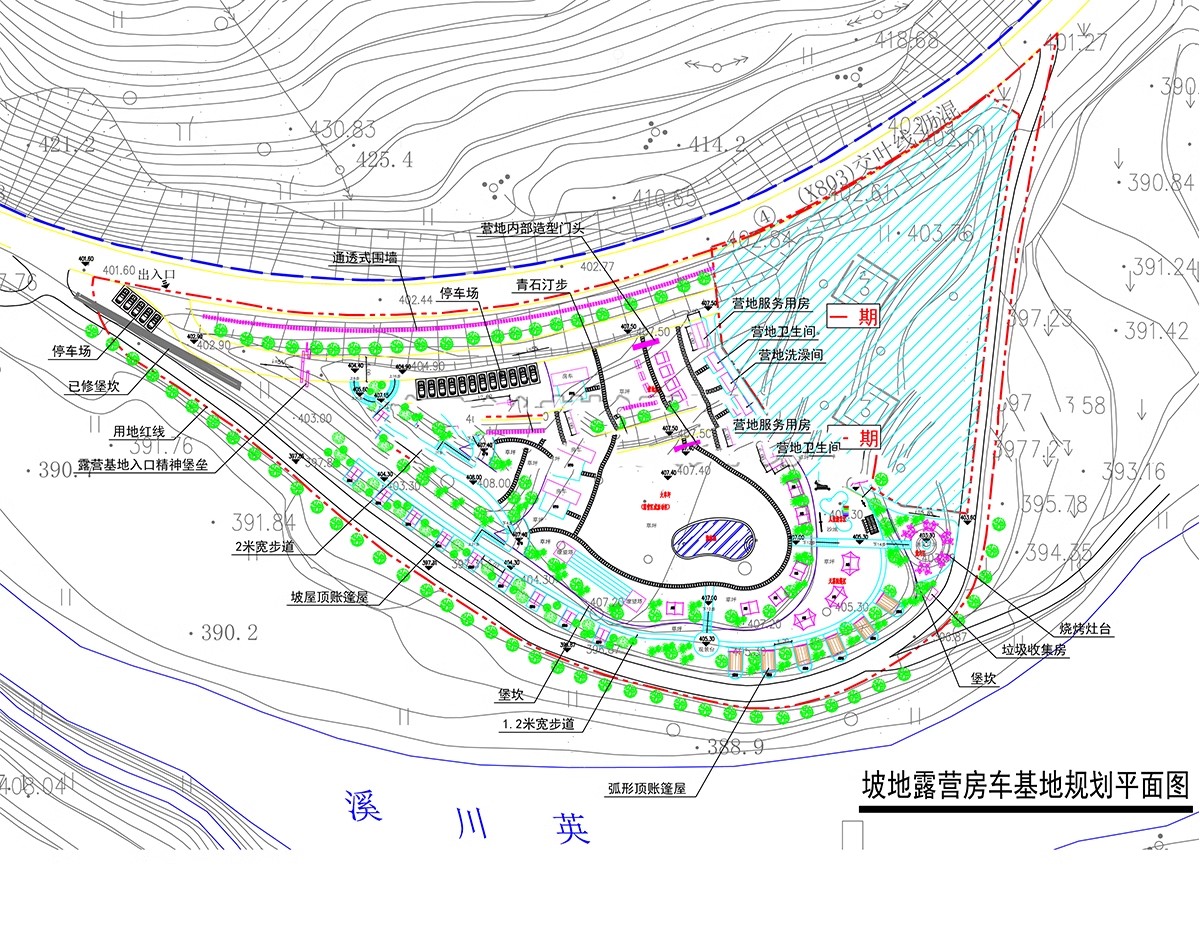 图片[18]-露营地帐篷野营基地cad施工图 户外房车营地公园景观总平面图方案-大怪兽分享