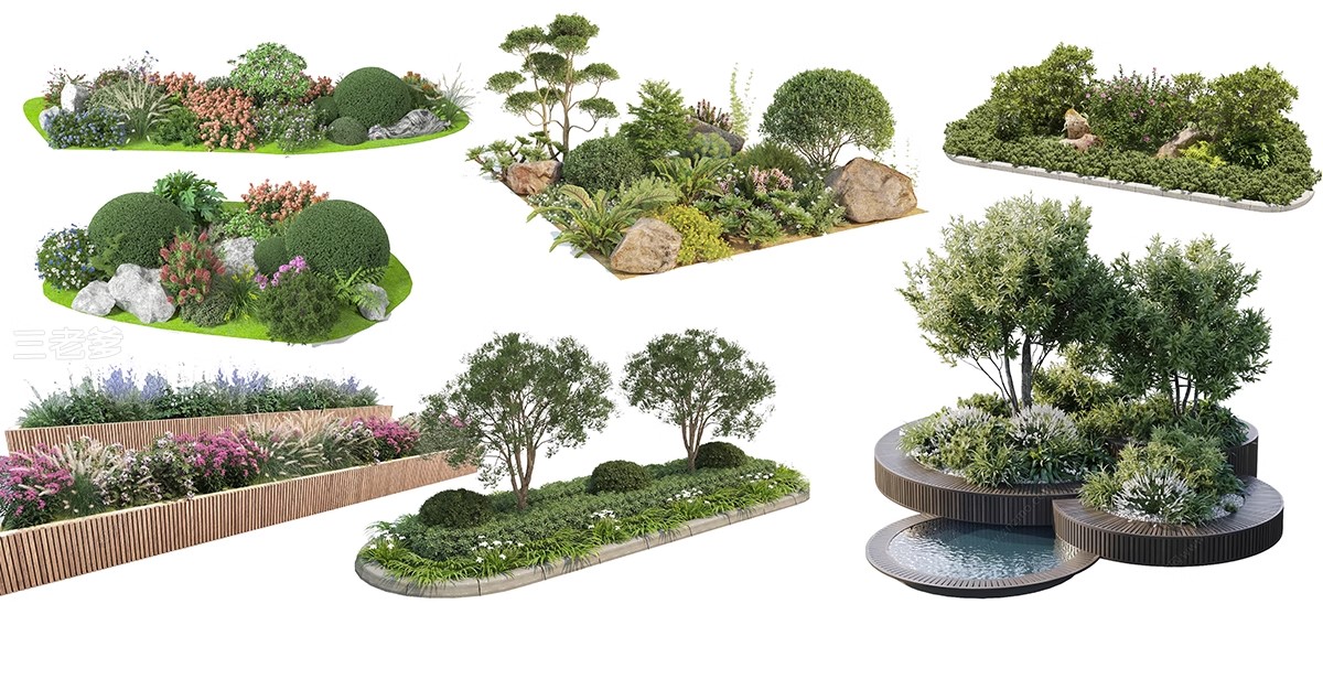 图片[17]-花坛树池ps素材库景观花镜花草植物乔灌木造型组团psd免抠效果图-大怪兽分享