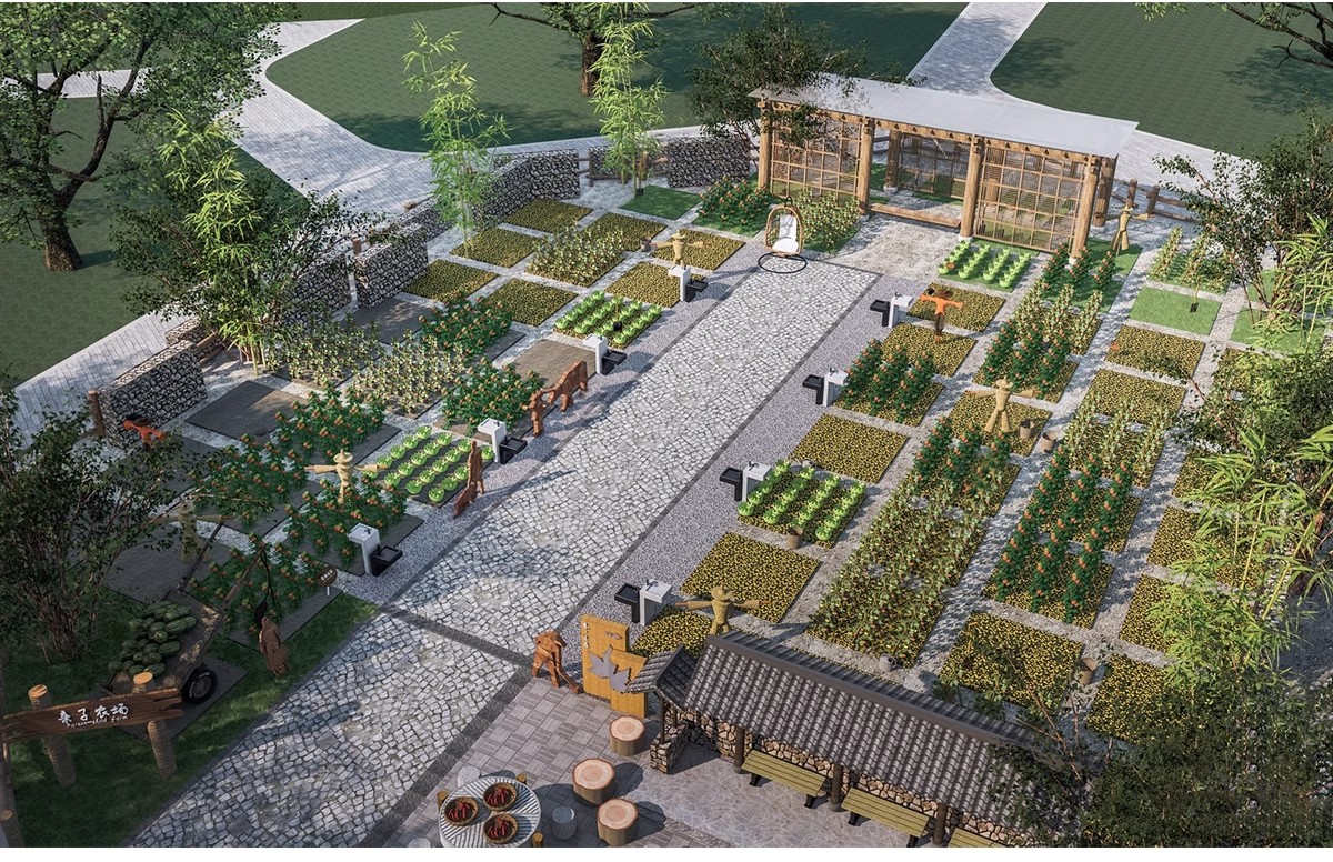 图片[18]-农村乡村田园庭院子蔬菜种植园农家乐菜地菜园栅栏草图大师SU模型-大怪兽分享