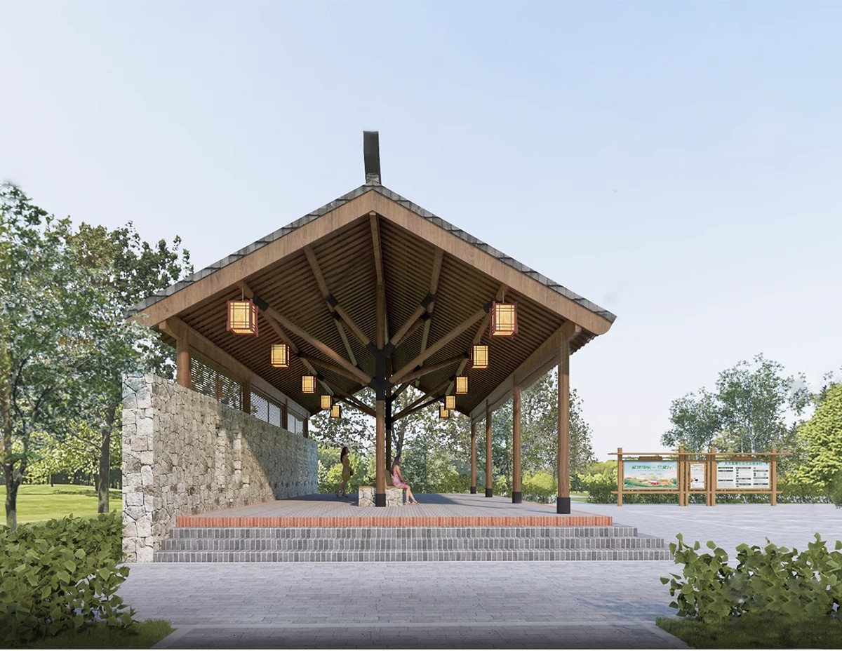 图片[18]-仿古长廊公园景区古建木廊连廊廊架亭廊景观亭子SU模型草图大师-大怪兽分享