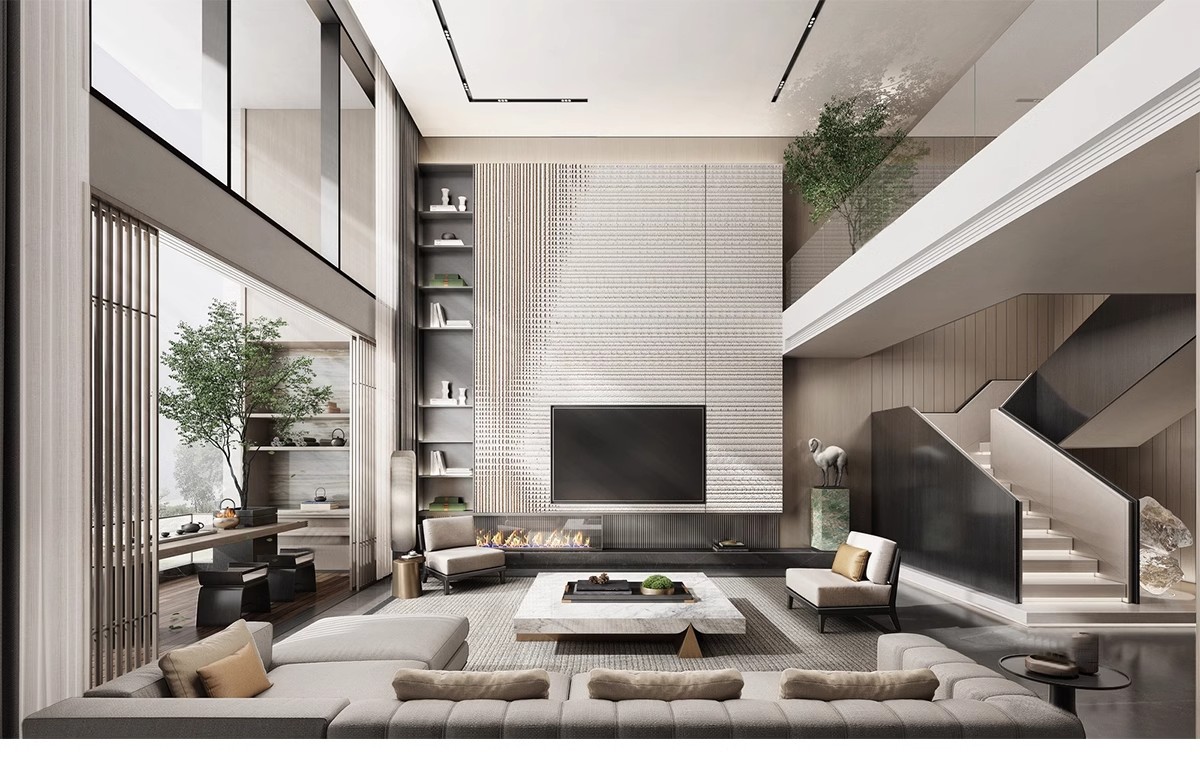 图片[18]-2025年现代简约复式挑空别墅3D模型库家装整体客厅卧室3Dmax素材-大怪兽分享