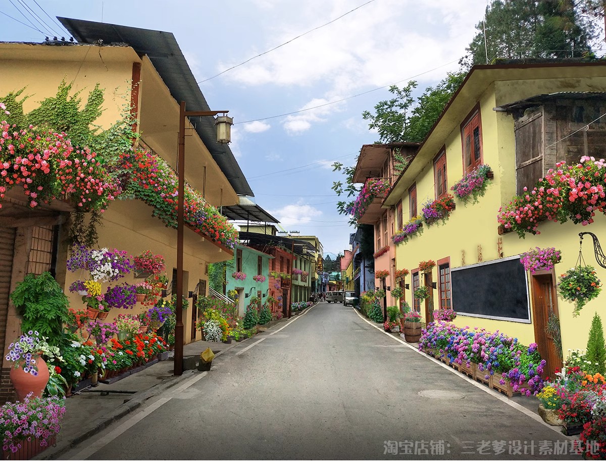 图片[18]-新农村环境景观改造效果图ps后期 美丽乡村绿化花境卉素材psd分层-大怪兽分享