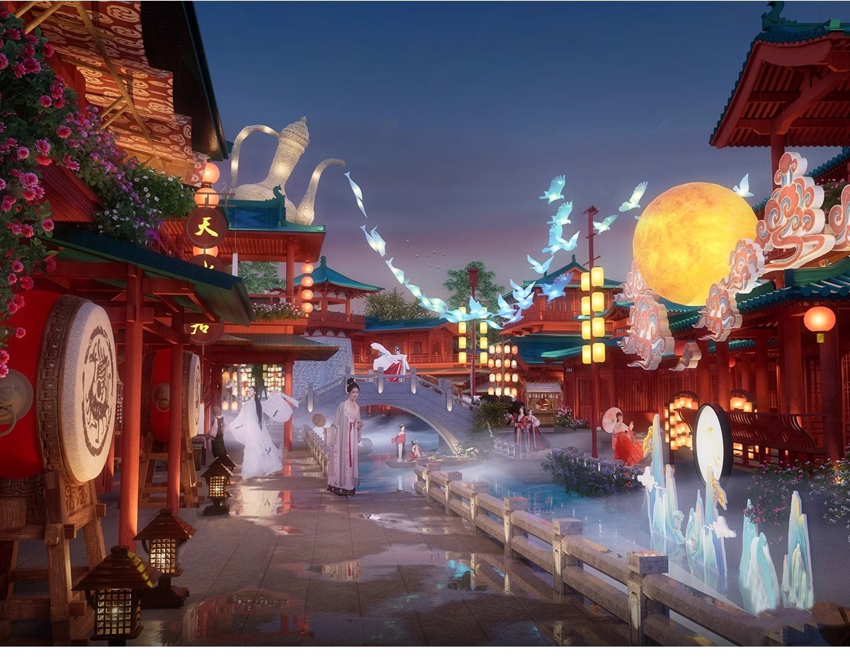 图片[19]-草图大师中式商业街古镇仿古风情步行街古建小镇旅游度假区SU模型-大怪兽分享