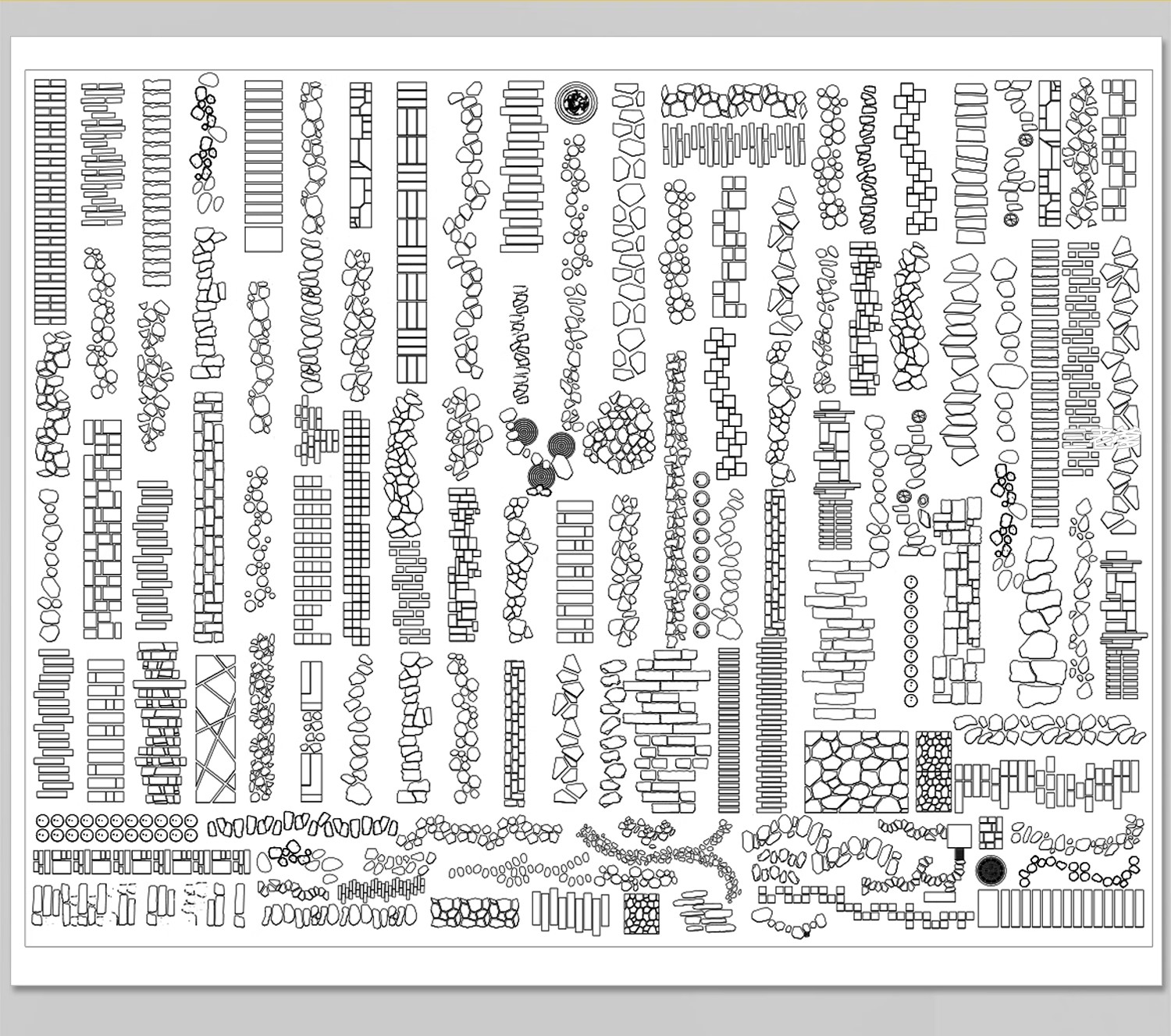 图片[19]-步道汀步小路CAD施工图 地面园林铺装中式别墅庭院景观小品图库块-大怪兽分享