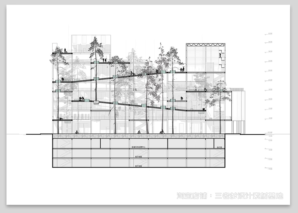 图片[19]-爆炸分层轴侧分析图PSD分层 建筑景观空间竞赛风插画风ps展板素材-大怪兽分享