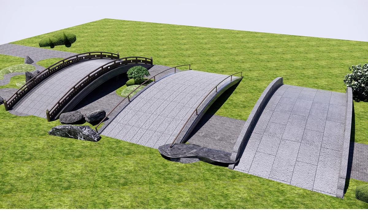 图片[18]-景观桥石桥拱桥木桥SU模型sketchup设计素材库新中式草图大师小桥-大怪兽分享