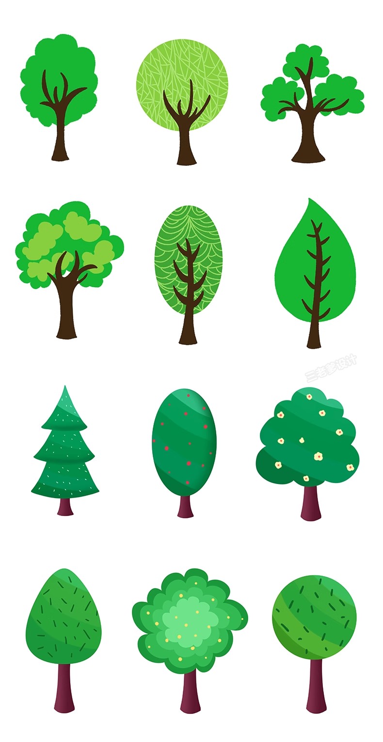 图片[19]-拼贴插画风小清新植物PSD建筑PS剖面Ai矢量立面树PNG免抠分层素材-大怪兽分享