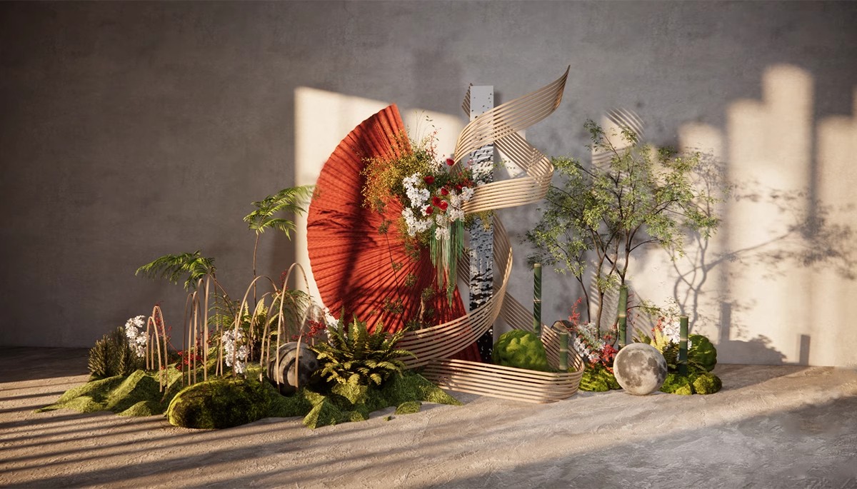 图片[19]-网红风橱窗饰品摆件美陈服装商场SU模型婚礼婚庆现场背景草图大师-大怪兽分享